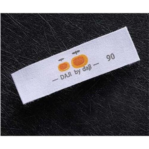 500pcs Custom Brand Clothing Label Collar Private Logo Woven Labels Tags 1.5*5.4cm Custom Clothing Labels With Logo
