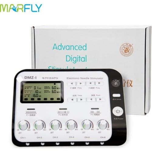 6 Output Channel Electroacupuncture Acupuncture Needle Electric Muscle Stimulator Physiotherapy TENS Machine Relax Massager Pads
