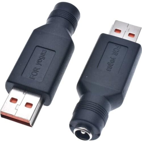 DC Power 5.5x2.1mm Converter Adapter Plug DC Female to USB Male Connector for Lenovo For Yoga 3 Male