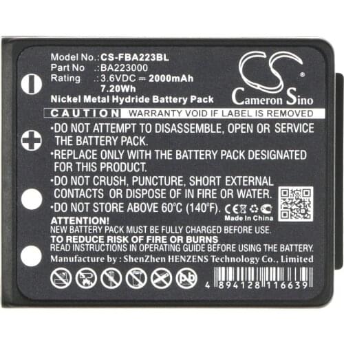 Cameron Sino 2000mAh Battery BA223000 for HBC Radiomatic Keynote,Linus 4,Micron 4,Micron 5,Micron 6,Micron 7,Quadrix, Vector Pro