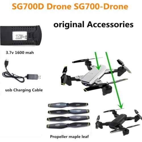 SG700D Drone Battery 3.7V 1600mAh / Propeller Maple Leaf / SG700-D Drone Spare Parts Original Accessories Flying 20 Mins
