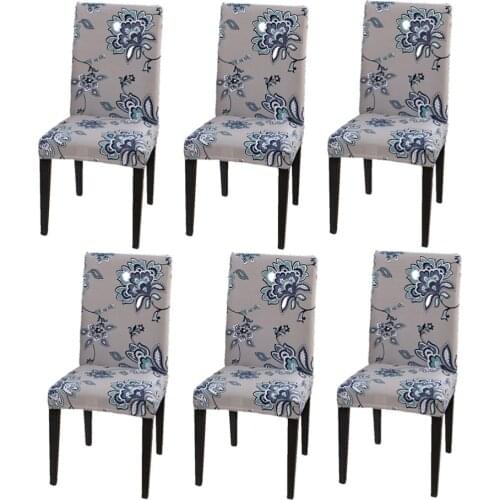 Hongbo 2/4/6 Pcs Chair Cover Spandex Kitchen Slipcover Removable Anti-dirty Seat Cover for Banquet Wedding Dinner Restaurant
