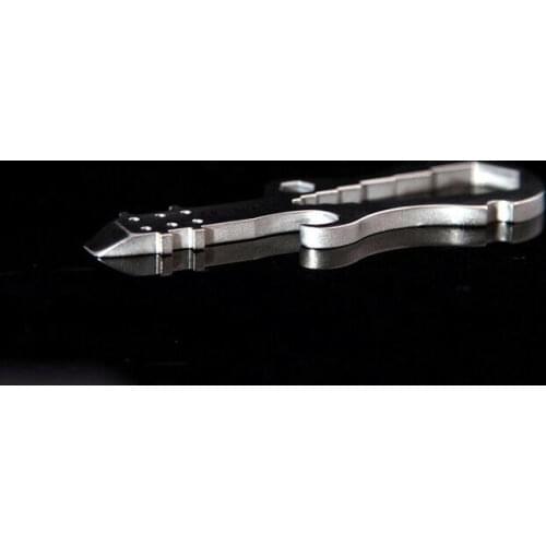 EDC Titanium Guitar model Crowbar Pry Bar keychain Bottle opener Screws Wrench New