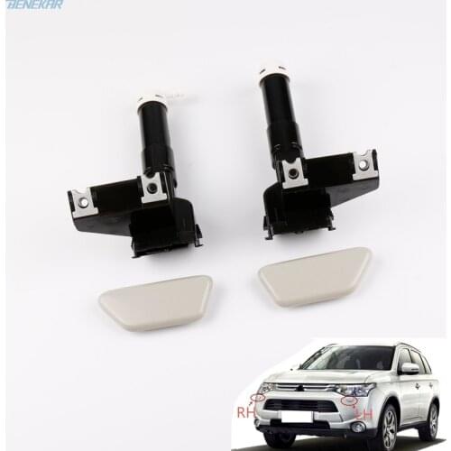 Benekar Car Front Bumper Headlamp Headlight Washer Sprayer Nozzle with Cover Cap for Mitsubishi Outlander Iii 2013 2014 2015