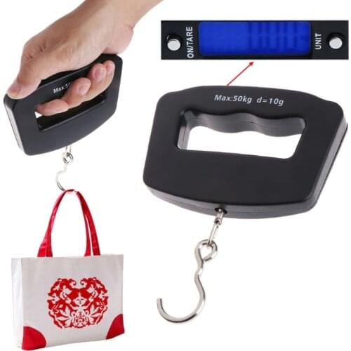 Hot Worldwide Pocket 50kg/10g LCD Digital Fishing Hanging Electronic Scale Hook Weight Luggage