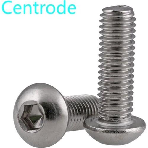 Iso7380 10.9 nickel plated mushroom head / half round head hexagon socket head screw m1.6-m8 20PCS