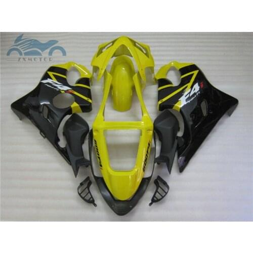 Custom Injection fairing kits for CBR 600 F4i yellow black road sport fairings kit 01 02 03 CBR600 F4i 2001 2002 2003 CBR600F4I