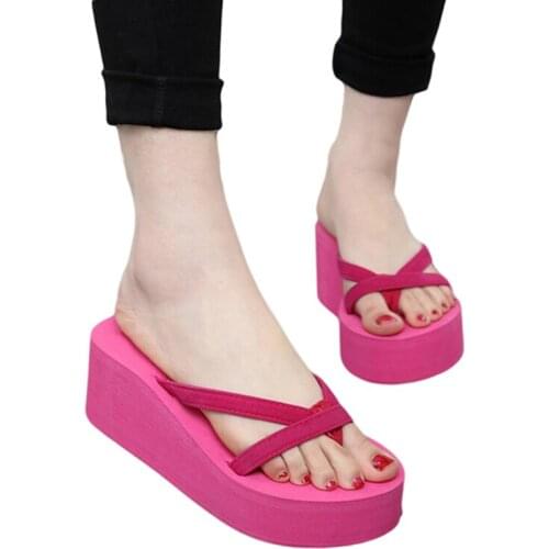 Summer Sandals Wedges Women Slip Flip Flops Beach Sandals Shoes Fashionable Casual Sandals Female Ladies Shoes