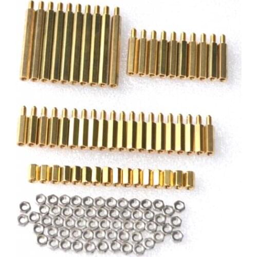 M3*L+6mm Hex Nut Spacing Screw Brass Threaded Pillar PCB Motherboard Standoff Spacer Kit