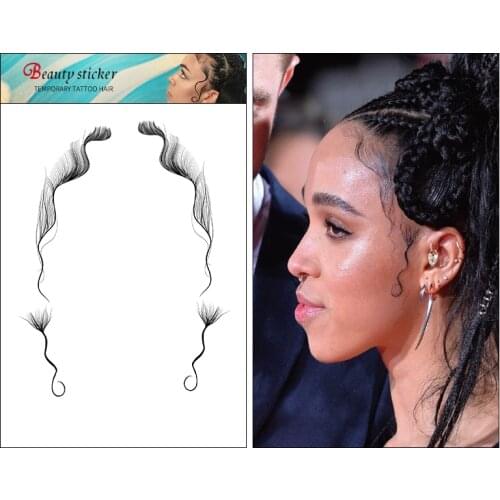 Fashion Baby Hair Tattoo Stickers Creating The Seriously Real Baby Hairs For You Hairline Sticker Temporary tatto Sticker