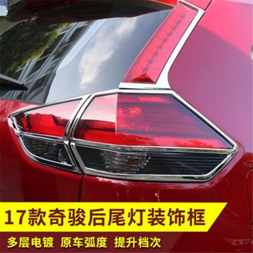 ABS Chrome Front+Rear headlight Lamp Cover Fog light Lamp Cover Trim For Nissan X-Trail X trail T32 2017-2021Car styling