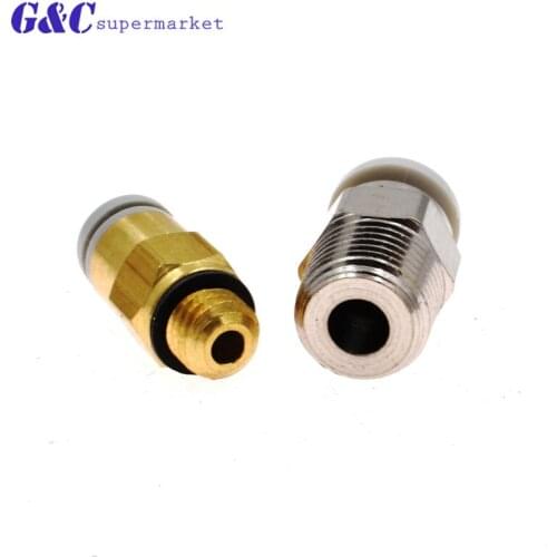 Large Silver And Small Gold Direct Pneumatic Connectors joint 3D printer Parts for 3D printer remote Extruder diy electronics