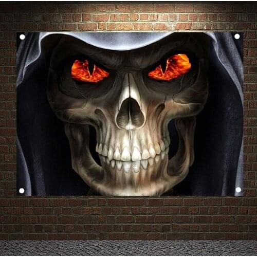 Rock Band Posters Banners & Flags Scary Bloody Heavy Metal Music Poster Tapestry Hanging Painting Background Decor Cloth F