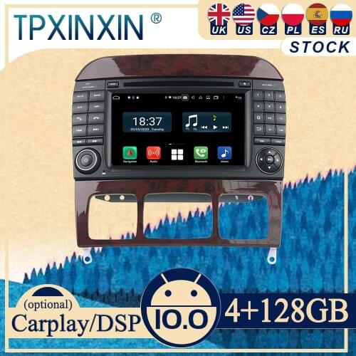 PX6 For Mercedes Benz S Class 1998-2005 Android 10 Carplay Radio Player Car GPS Navigation Head Unit Car Stereo WIFI DSP BT