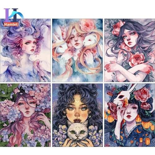 Painting By Numbers For Adults Cartoon Girl Paint By Numbers Canvas Painting DIY High Quality Handmade Products Adults Crafts
