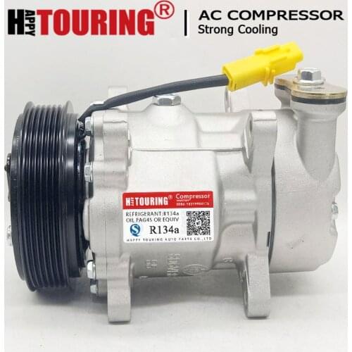 SD6V12 AC COMPRESSOR for Peugeot 206 1412 1431 6453CN 6453EH 6453FS 6453JG 6453JK 699690 699190 40405087 9611111780 9628239480