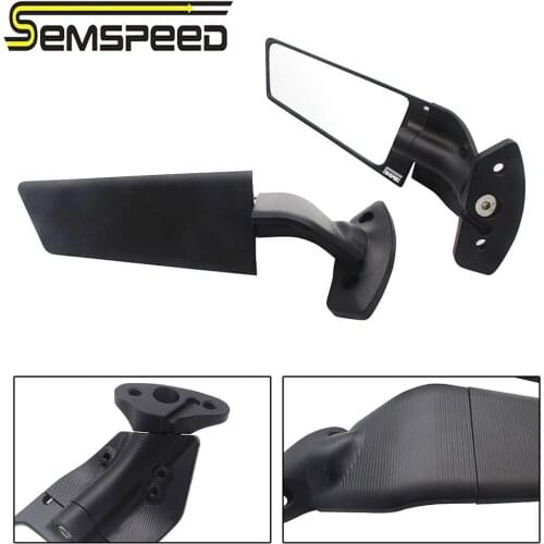 Semspeed Newest Modified Motorcycle Mirrors Adjustable Rotating Rearview Mirrors Fits CBR250R CBR300R CBR500 CBR650F CBR650R