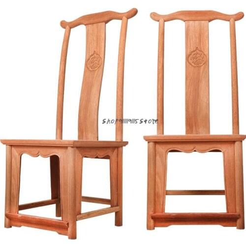 Solid Wood Chinese Mahogany Pineapple White Embryo Elephant Head Chair Official Hat Ox Horn Chair White Stubble Ming Antique Din