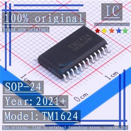 2021+ 100% Brand new original 20PCS-100PCS TM1624 SOP-24 LED digital tube driver chip