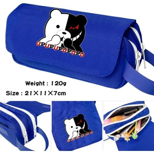 Anime Danganronpa Pencil case kawaii Large Pencil bag Stationery Storage Bags Canvas Pencil Bag Cute Makeup Bag School Supplies