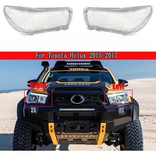 Car Lamp Shell Masks Front Headlight Cover Lens Glass Headlamps Transparent Lampshade For Toyota Hilux 2015-2017