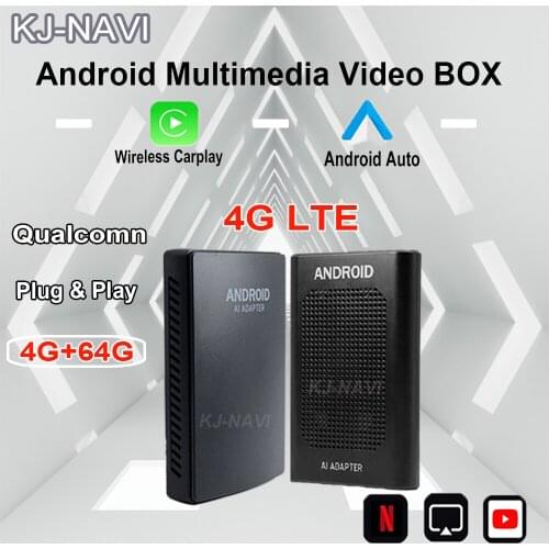 Android 9.0 Box Carplay Ai Box Car Player New Version 4+64G Wireless Mirror link For Apple Carplay Android Auto Tv Box