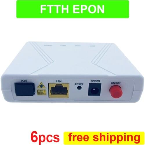 Free shiping 6Pcs FTTH Epon ONU ONT Single 1Gbps LAN 1 PON Port hign speed data forwarding compatible with various OLT platforms