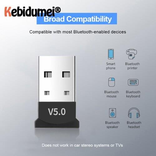 Kebidumei Mini Wireless USB Bluetooth Dongle Receiver Bluetooth 5.0 USB Adapter Receiver For Laptop Mouse Keyboard Accessories