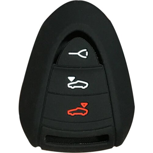Silica gel key cover For Porsche 911 997 Boxster 987 Cayman Parts Key Car Remote 3 Button Accessories Fob Shell New