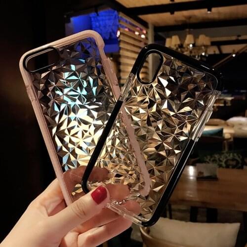 Jelly Diamond Pattern Phone Case For iPhone 12 11 Pro X XR XS Max Soft TPU Shockproof Clear Cover For i12 Mini SE2020 7 8 6 Plus