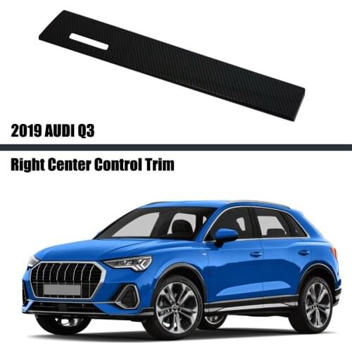 For AUDI Q3 2019 2020 2021 Center Console Dashboard Trim Strips ABS Car Door Decoration Cover Trims Carbon Fiber Style