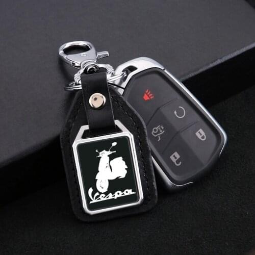 For Piaggio Vespa Primavera 150 SPRINT 150 GTS 300 ie LXV 125 125 200 Fashion motorcycle leather Keychain with logo Accessories
