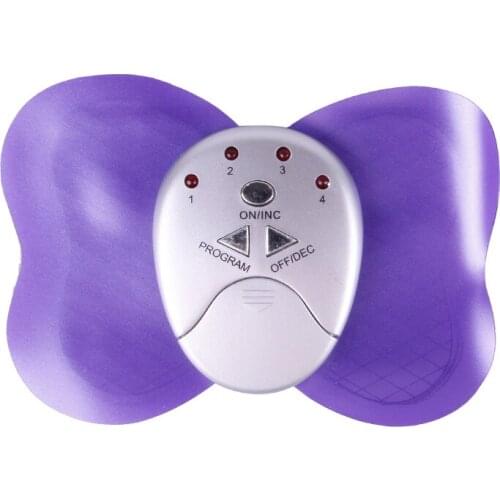 4 LED Lights Display Battery Massage Cellulite Mini Butterfly Design Body Muscle Massager Electronic Slimming Massager