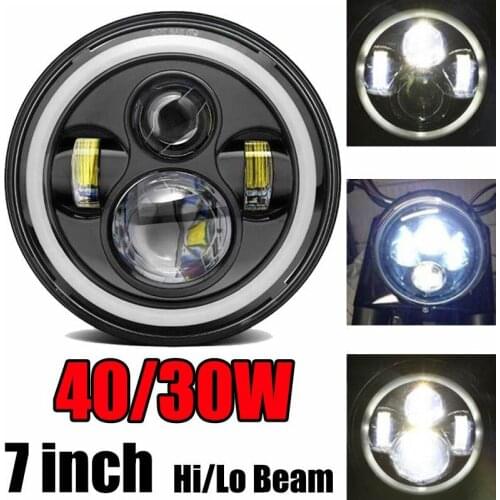 7 "LED General Motorcycle Headlights LED angel eyes headlights for ATV SUV Motorcycle headlights