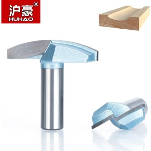 HUHAO 1pc 1/2" Shank Woodworking Industrial Grade Router Bits Thin Round Bowl Type Milling Cutter Wood Cutting CNC Tool