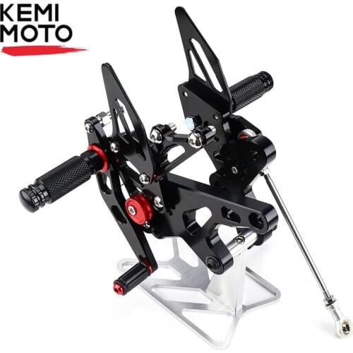 For kawasaki ninja 400 foot pegs CNC Aluminum footpegs For ninja 250 Z400 Motorcycle Adjustable Rearsets Footpeg Rear Sets