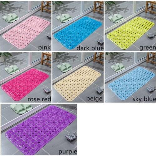 48x78cm Bathtub Shower Mat Rectangular Bathroom Non-slip Mat Toilet Anti-fall Waterproof Foot Pad Toilet Household PVC Floor Mat