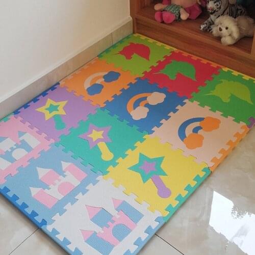 JCC 8/24pcs Unicorn Style Baby EVA Foam Puzzle Play Mat /kids Rugs Carpet Interlocking Mat for Children Tiles 30*30*1cm