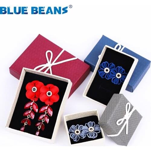 New Selling Square jewelry organizer box Engagement Ring For Earrings Necklace Bracelet Display Gift Box Holder Black red white