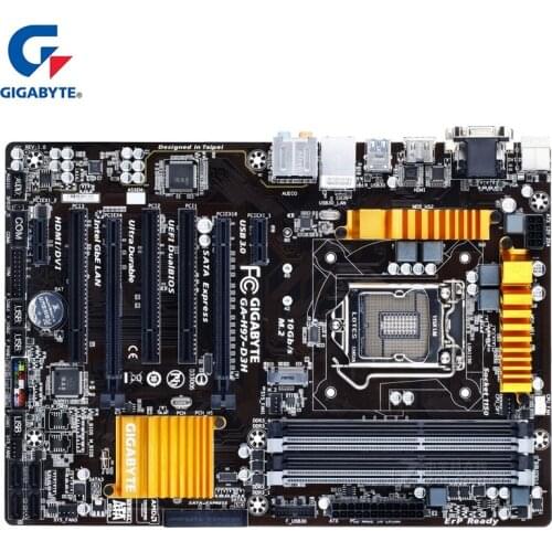 Gigabyte GA-H97-D3H Motherboard For Intel H97 DDR3 USB3.0 32GB H97 D3H Desktop Mainboard Systemboard Used Integrated Graphics