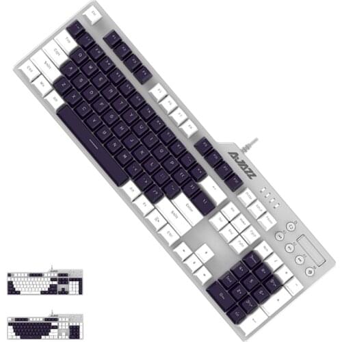Ajazz AK35I mechanical gaming keyboard hot-swappable axis white purple ergonomically suitable for tablet desktop