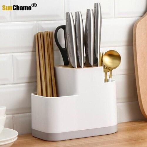 Multifunction Cutlery Drainer and Organizer Knife Holder Kitchen Utensils Holder Caddy for Knife Chopsticks Fork Spoon Scissors
