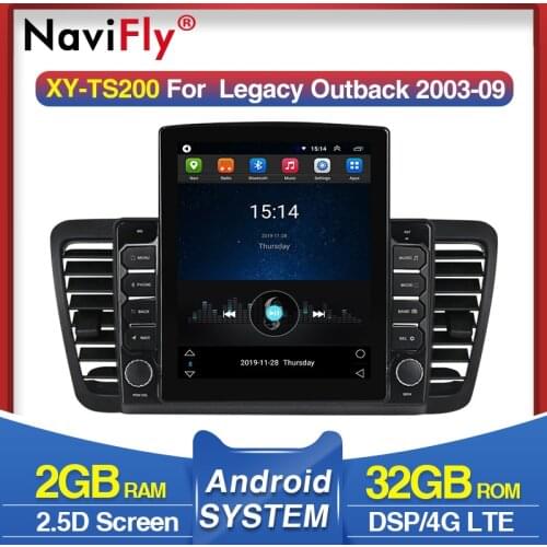 Navifly 9.7" Tesla style for Subaru Outback 3 Legacy 4 2003-2009 Android video Car radio multimedia player navigation gps No DVD