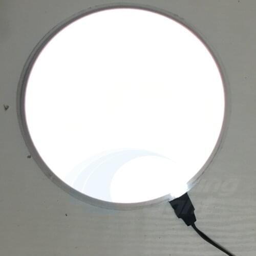 New Product 16.5cm Circle White EL backlight el panel el sheet el car plate lighting sticker free shipping