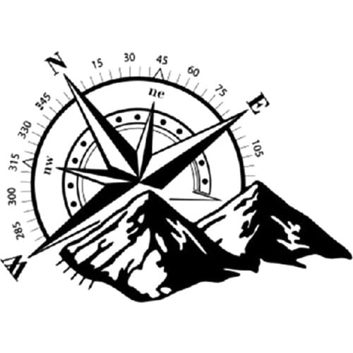 Self-adhesive Compass Pattern Car Door Body Sticker Decal Vehicle Styling Decor