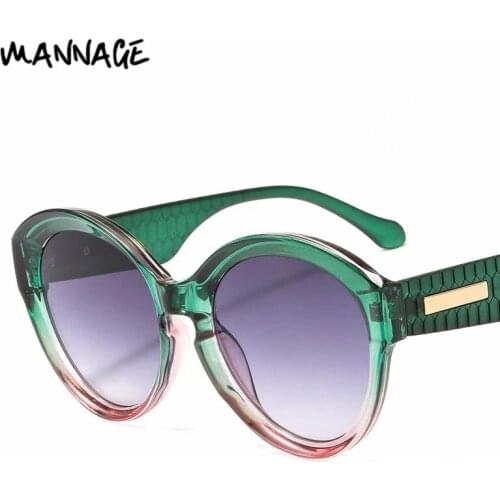 Fashion Oversized Gradient Color Sunglasses Women Men Big Frame Sun Glasses UV400 Round Shades