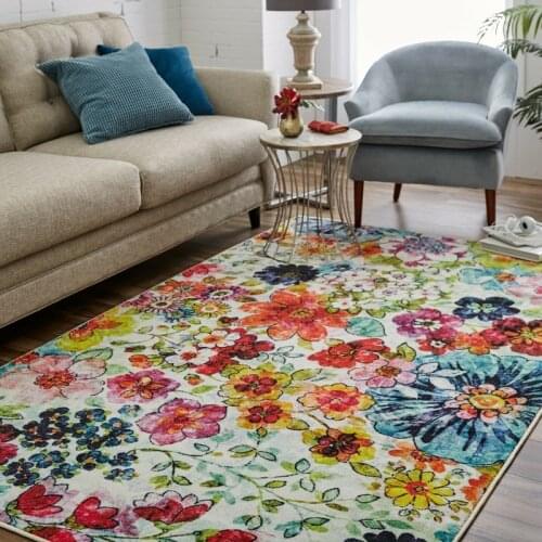 Transitional Floral Contemporary Multi-Color Area Rug **FREE SHIPPING
