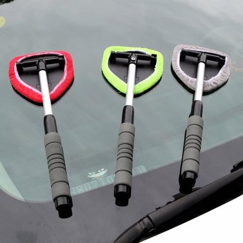 Car Window Cleaner Windshield Cleaning Glass Wash Supplies Telescopic Microfiber Scraping Mist Eliminator Brush