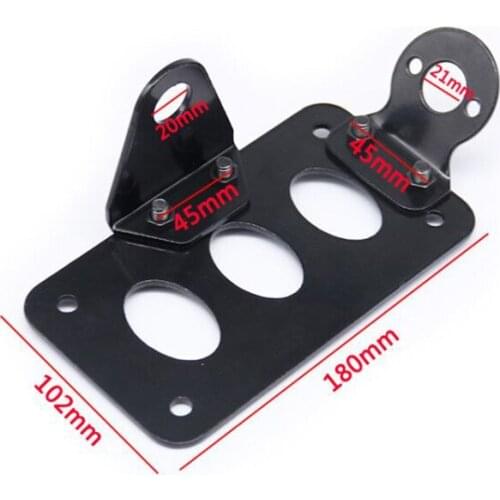 Universal Motorcycle Metal Side Mount for Tail Light Scooter Motor License Number Plate Bracket Motorbike Tail Lights Holder