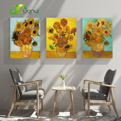 Van Gogh Famous Classic Sunflower Abstract Oil Painting Wall Art Print Poster Modern Picture For Living Room Home Decor